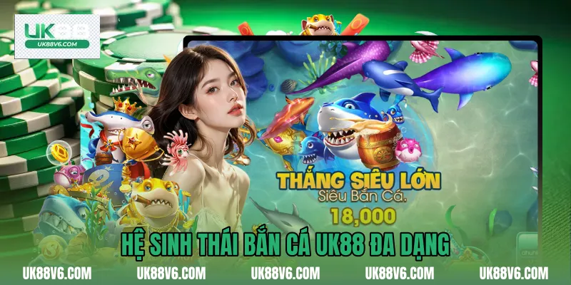 Hệ sinh thái Bắn cá UK88 đa dạng